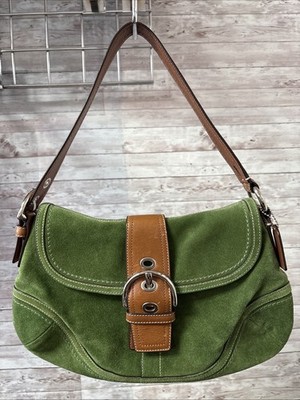 Vintage Y2K Coach Soho Hobo Green Suede Shoulder Bag | eBay