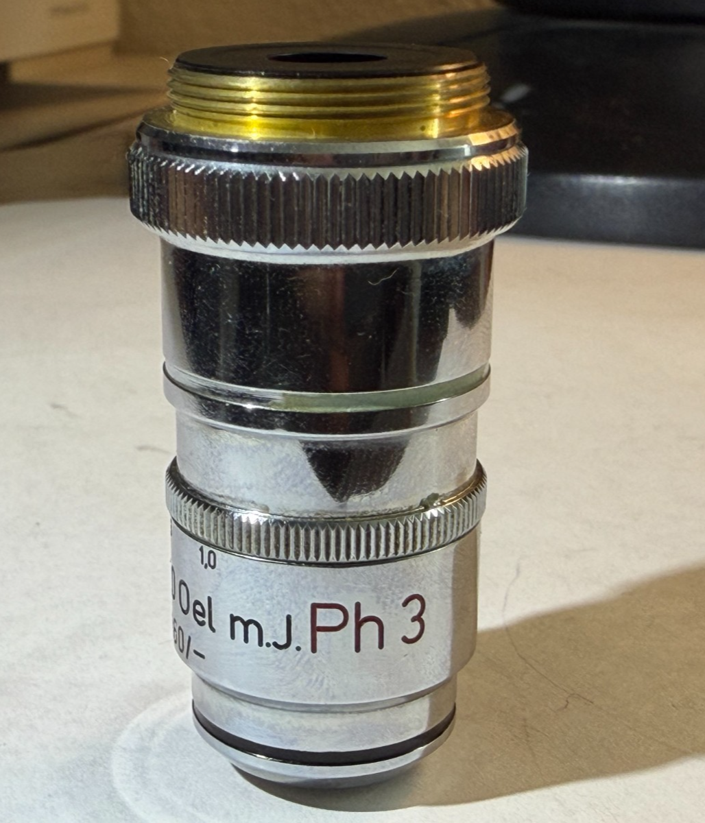 Carl Zeiss Apo 40x/1.0 Oil Ph3 Iris Microscope Objective 160/- Germany ...