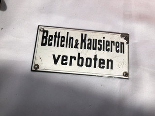Emaille Schild Original ALT Türschild
