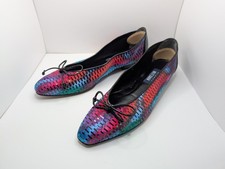Vintage Stuart Weitzman 80's/90's Pillow Talk Bright MU Flambe Flats Size 10