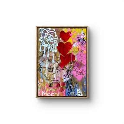 MER  ORIGINAL STREET STYLE GRAFFITI LOVE LANGUAGE AFFECTION PAPER ART 11X15