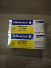 LOT OF 2 Preparation H Rapid Relief with Lido Hemorrhoid 1oz EXP2026+ NEW SHIP