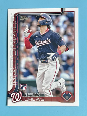 Dylan Crews 2025 Topps Series 1 #74 RC Rookie Washington Nationals