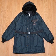 RefrigiWear Iron-Tuff Ice Parka Jacket Mens Large Black Hooded Workwear