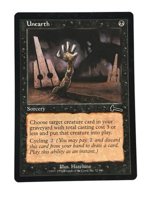 MTG Unearth LP Light Play Urza's Legacy Magic The Gathering