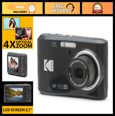 16MP Digital Camera, Point & Shoot, 4X Optical Zoom, 27mm Wide Angle, 1080p Vide