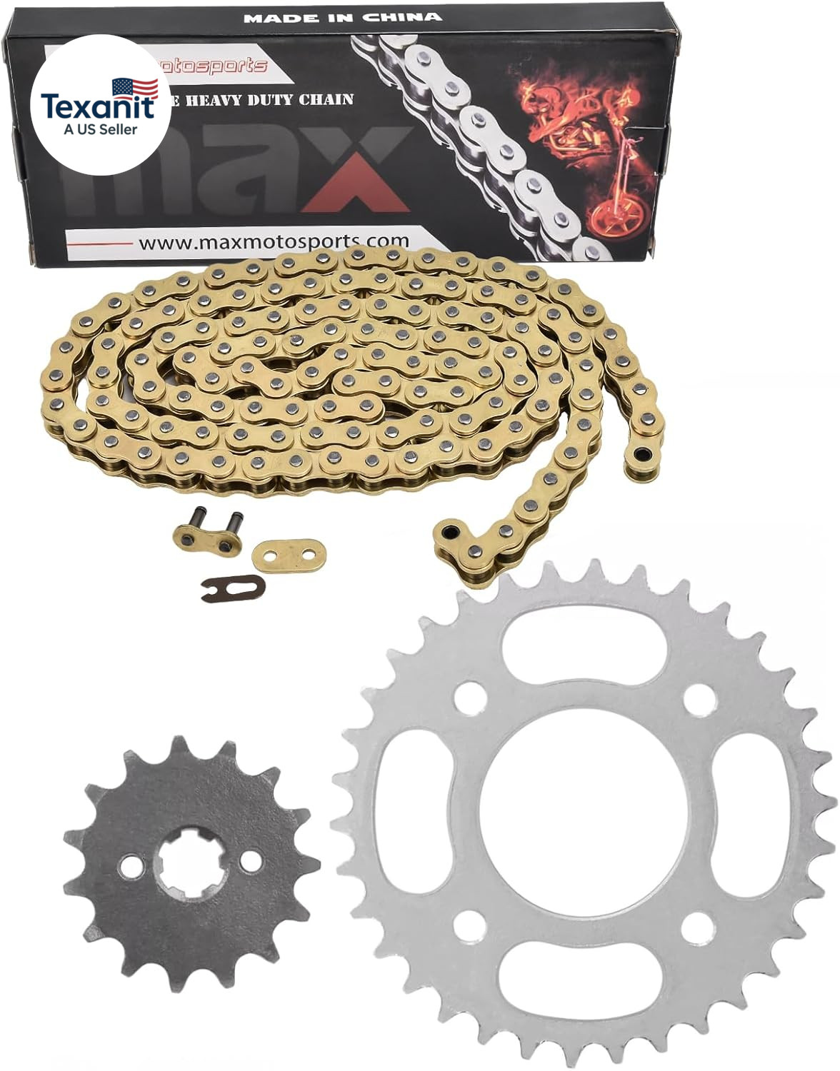 Drive Chain and Sprocket Kit Replacement for Honda MSX125 Grom 125 2013-2024 201