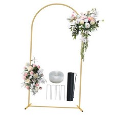 6.6FT Metal Arch Backdrop Stand Gold Wedding Balloon Frame Pergola 6.6ft Stand