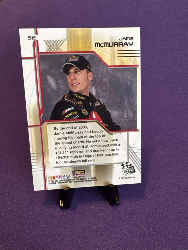 2004 Press Pass Stealth Speedfreaks Jamie McMurray  CARD #92 - Image 2 of 2