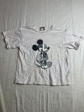 Vintage 90s Mickey Mouse Gray Kids Size 6X Kidcore Nostalgic Streetwear T-Shirt