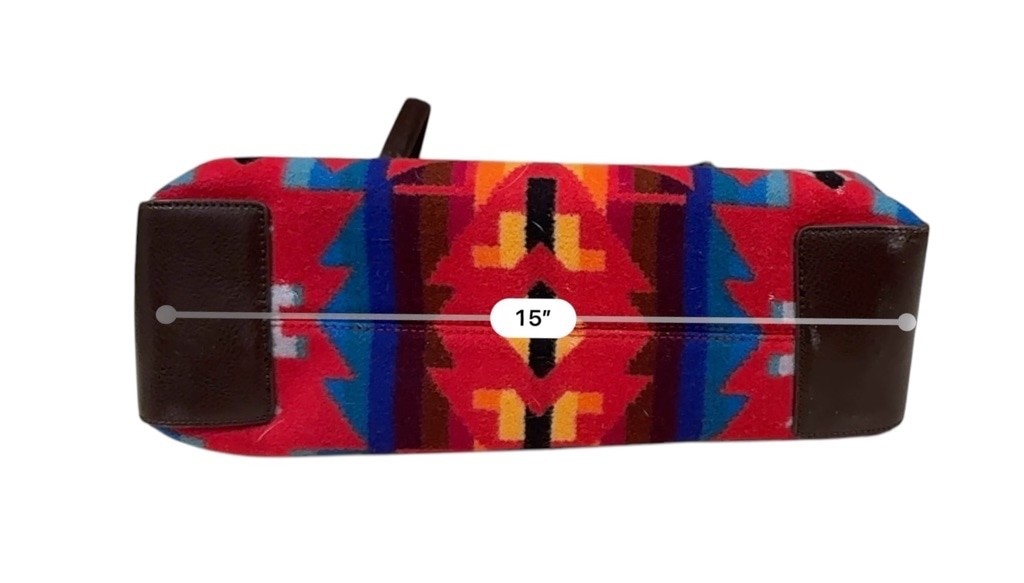 Vintage Pendleton Wool Shoulder Bag. Native Aztec… - image 4