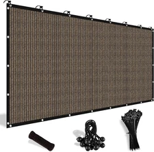 90% Sun Shade Cloth with Grommets, 8' X 12' Pergola Shade Cover Canopy, Mesh Tar