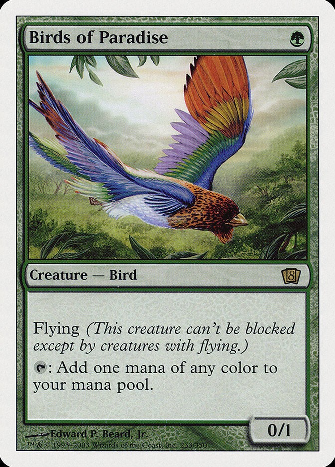 MTG Birds of Paradise  - 8th Edition #233
