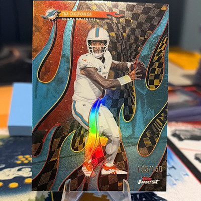 Topps 2025 Finest Tua Tagovailoa Dolphins Torchers #T-23 Gold Refractor /150