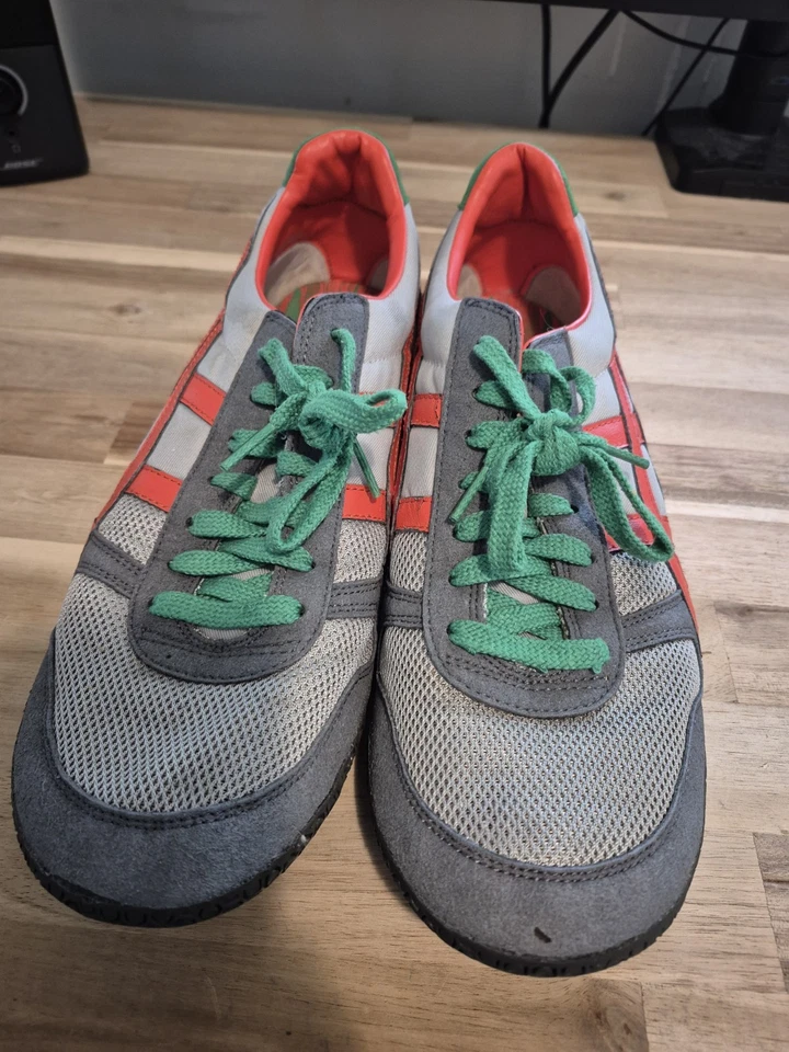 复古 Onitsuka Tiger Ultimate 81 绿色柳树灰色橙色鞋男式 10.5 — 第 2/4 张图片