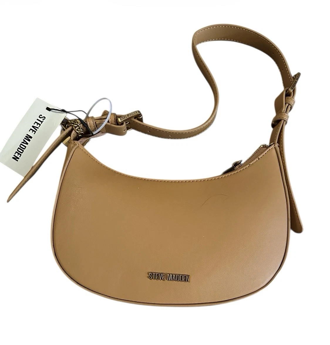 NWT Steve Madden LOHAN Crescent Shoulder Bag Latte Colored