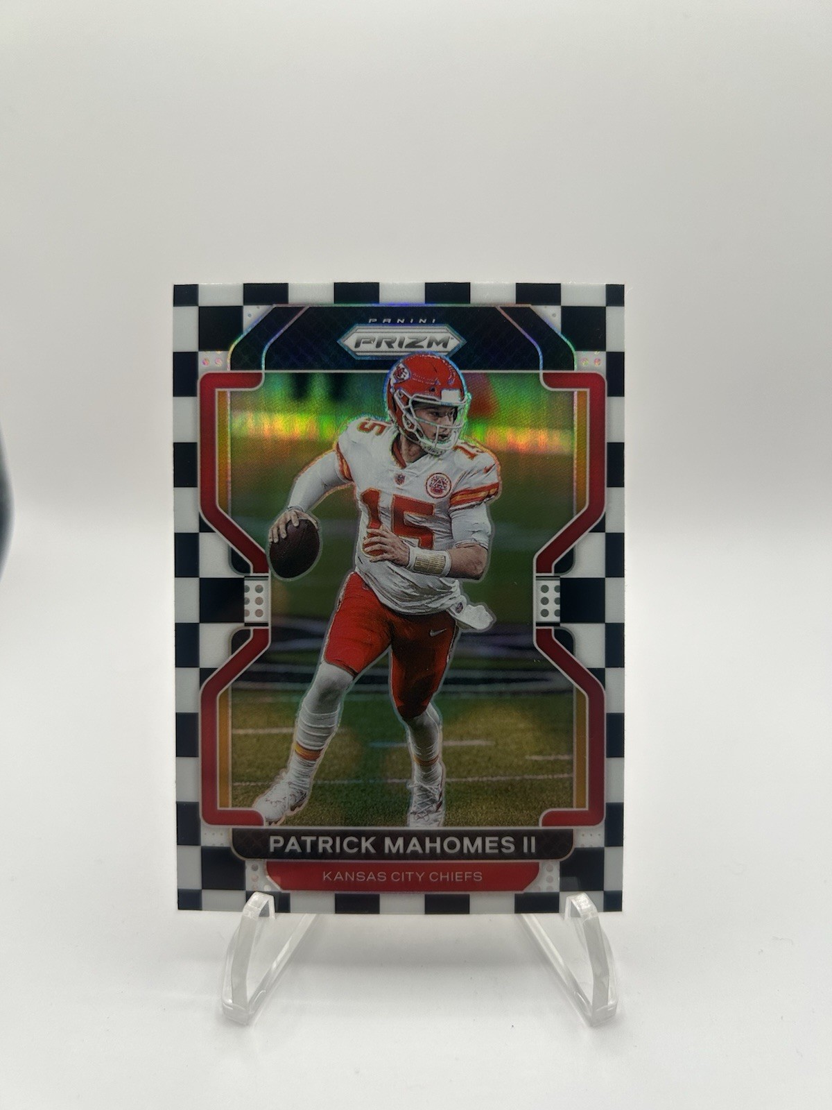 2021 Prizm Patrick Mahomes Black White Checkerboard #190 Chiefs SSP RARE