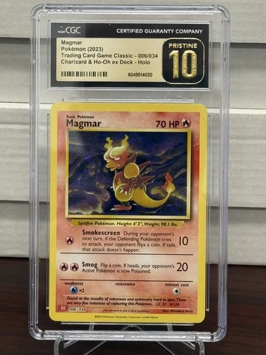 Magmar 006/034 Charizard & Ho-oh Ex Deck Holo CGC 10 PRISTINE