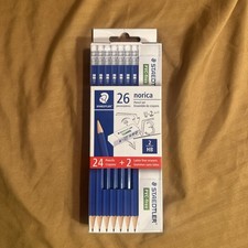 STAEDTLER 26-Piece Premium Pencil Set With 24 2 Pencils  2 Rasoplast Erasers