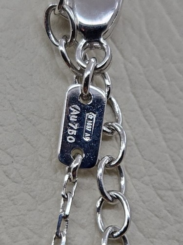  Gucci Halskette, läuft GG Anhänger, 18 Karat Weißgold, 16 Zoll  - Bild 8 von 11