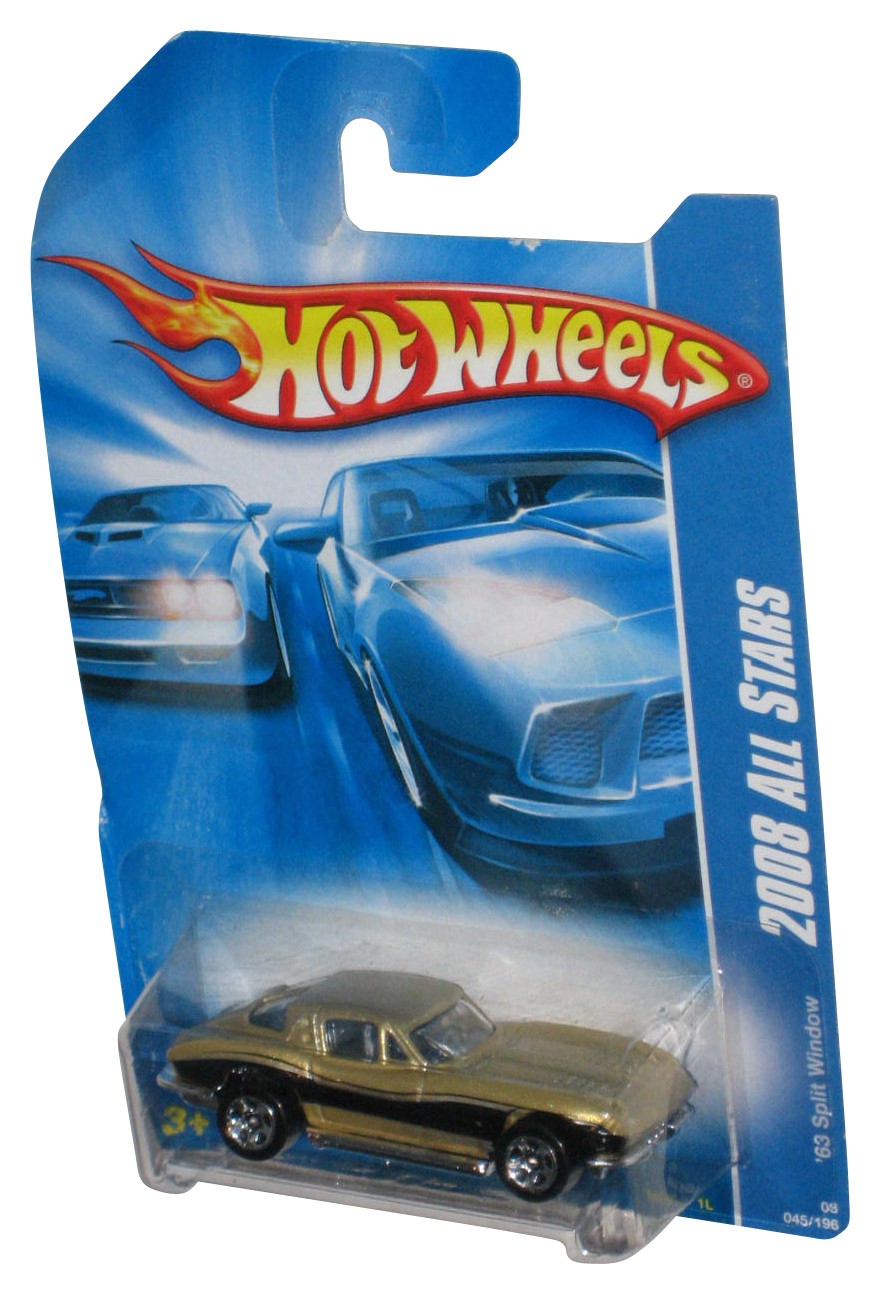Hot Wheels 2008 All Stars '63 Split Window Gold Die-Cast Toy Car 045/196 - (Card