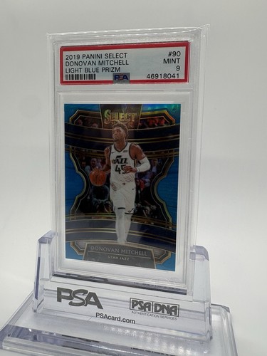 Panini 2019-20 Select Concourse Donovan Mitchell Jazz #90 Light Blue /299 PSA 9