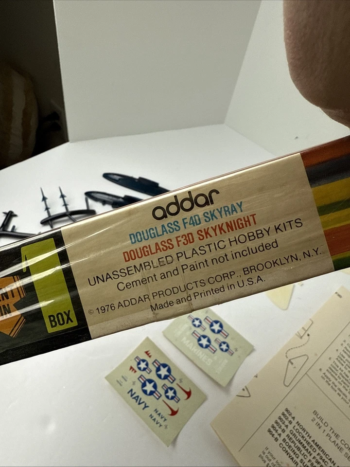 1976 Addar 2-Kits-in-1-Box, Douglas F4D Skyray & Douglas F3D Skynight, 1:72 READ - Image 3 of 4