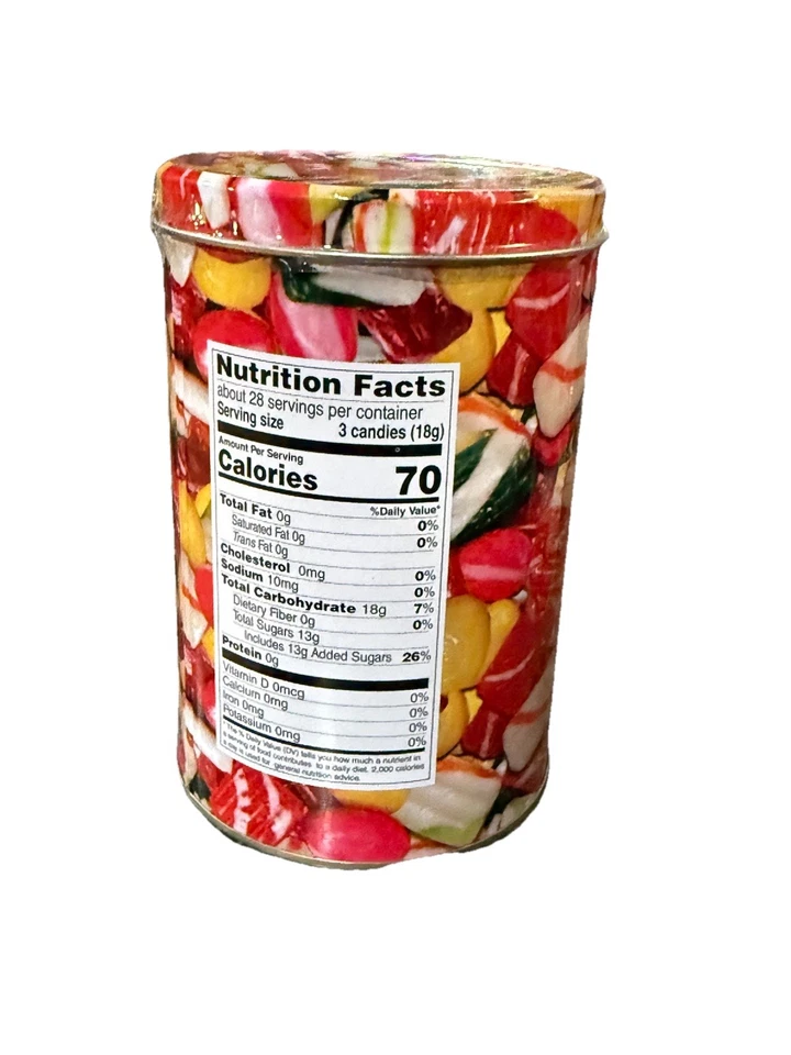 Forrelli Old Fashion Christmas Hard Candy 2 Cans Center Filled 18oz Can - Image 3 of 3