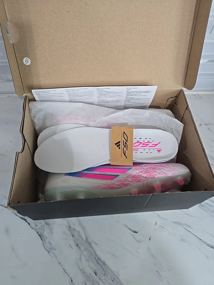 Adidas F50 Sparkfusion Pro FG/AG Soccer Cleats Woman Size 9 - Image 4 of 4