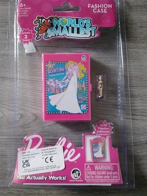 Kleinster Barbie Badeanzug Fashion Case der Welt + Miniatur Mystery Puppe Figur