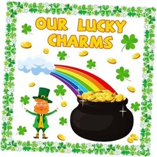 St. Patrick  s Day Bulletin Board Set, St. Patrick  s Shamrocks Cutouts Border