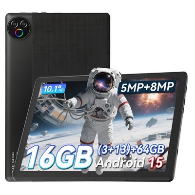 Tablet 10.1 inch Android 15 Tablet 16+64GB Octa Core 1280*800 HD IPS Touchscreen