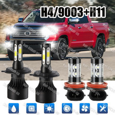 For Toyota Tundra 2014-2018 Led Headlight Bulbs H4 Hilow Beamh11 Fog Light Kit For Toyota Tundra 2014-2018 Led Headlight Bulbs H4 Hilow Beamh11 Fog Light Kit
