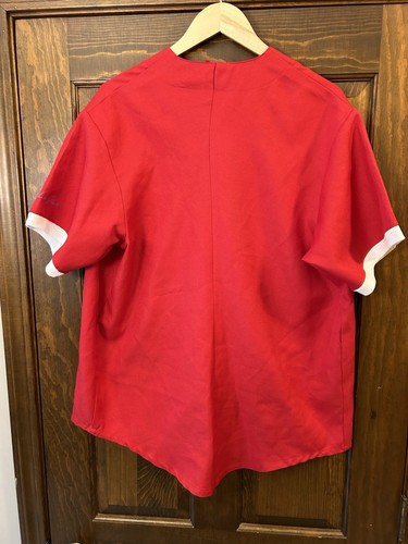 VINTAGE Christ First #12 Baseball Jersey Ringer XL Christ Jesus Red - Picture 3 of 3