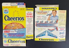 1950s Cheerios Cereal Box American Airlines Cut-Out Complete Box