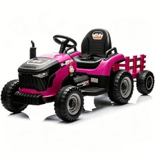 24V 2  Seater Ride  On Tractor Detachable Trailer Parental Remote Bluetooth Gear