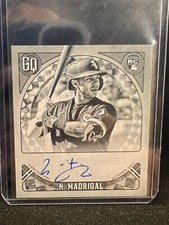 Nick Madrigal 2021 Topps Gypsy Queen Mini Rookie B&W Auto #24/50 - White Sox