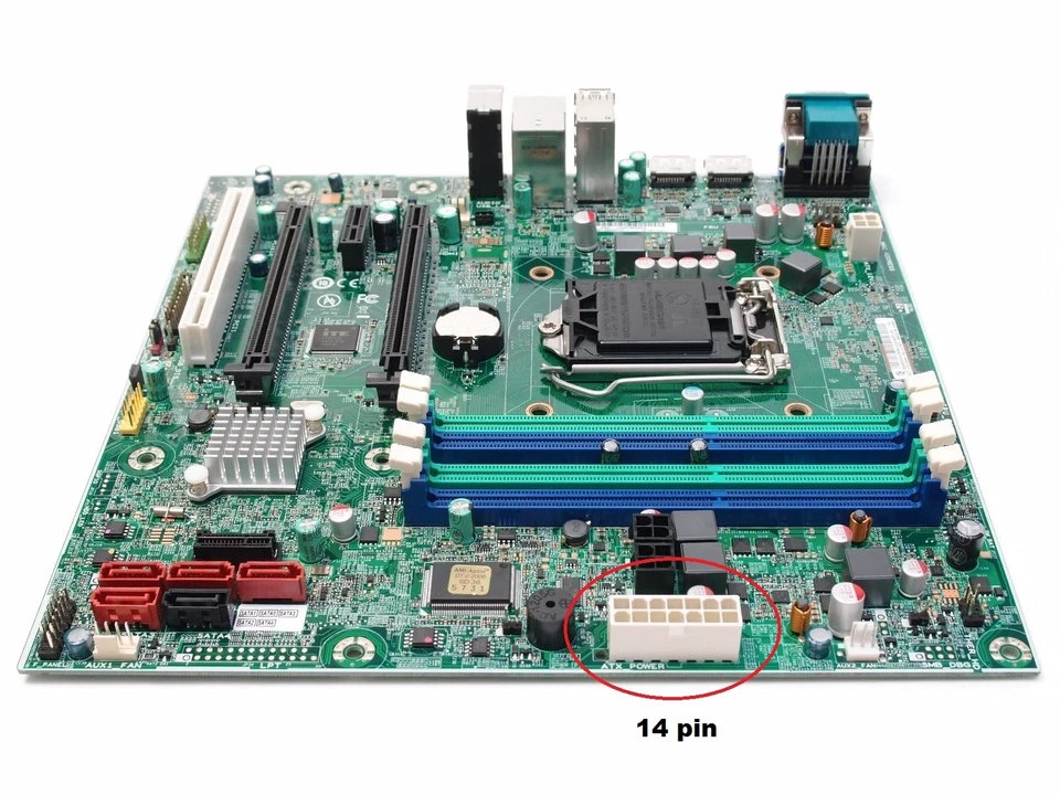 24Pin to 14pin 14p Power Supply ATX Cable for Lenovo Q77 B75 A75 Q75 TS140 TS440 - Image 4 of 4