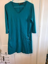 New York  Company Teal Short Fitted Dress with Pockets Size medium