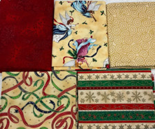 FAT QUARTER BUNDLE OF 5 - FQ1281 - CHRISTMAS, 18"x 21"