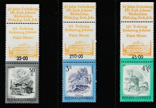 Ö.ANK.Nr.:43 mit Allongen"Palais Meran"3 Werte"postfrisch