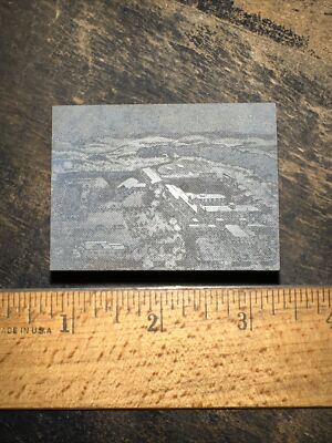 Print Block   Aerial View of Unknown Town  
