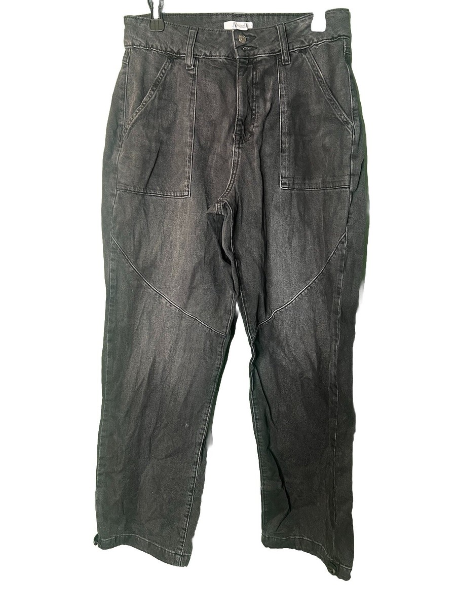 Forever 21 Womens Large Pants Maroon Red Velvet Flare High Rise