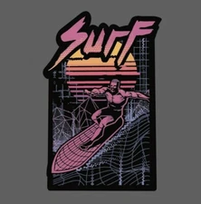 Electronic Surf Sticker Waves Waterproof Abstract Art Ocean Beach Gift NEW