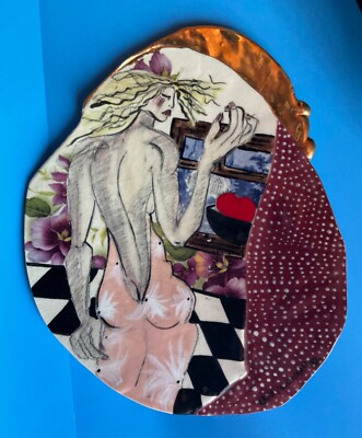 LANEY K OXMAN SIGNED CERAMIC PLATE