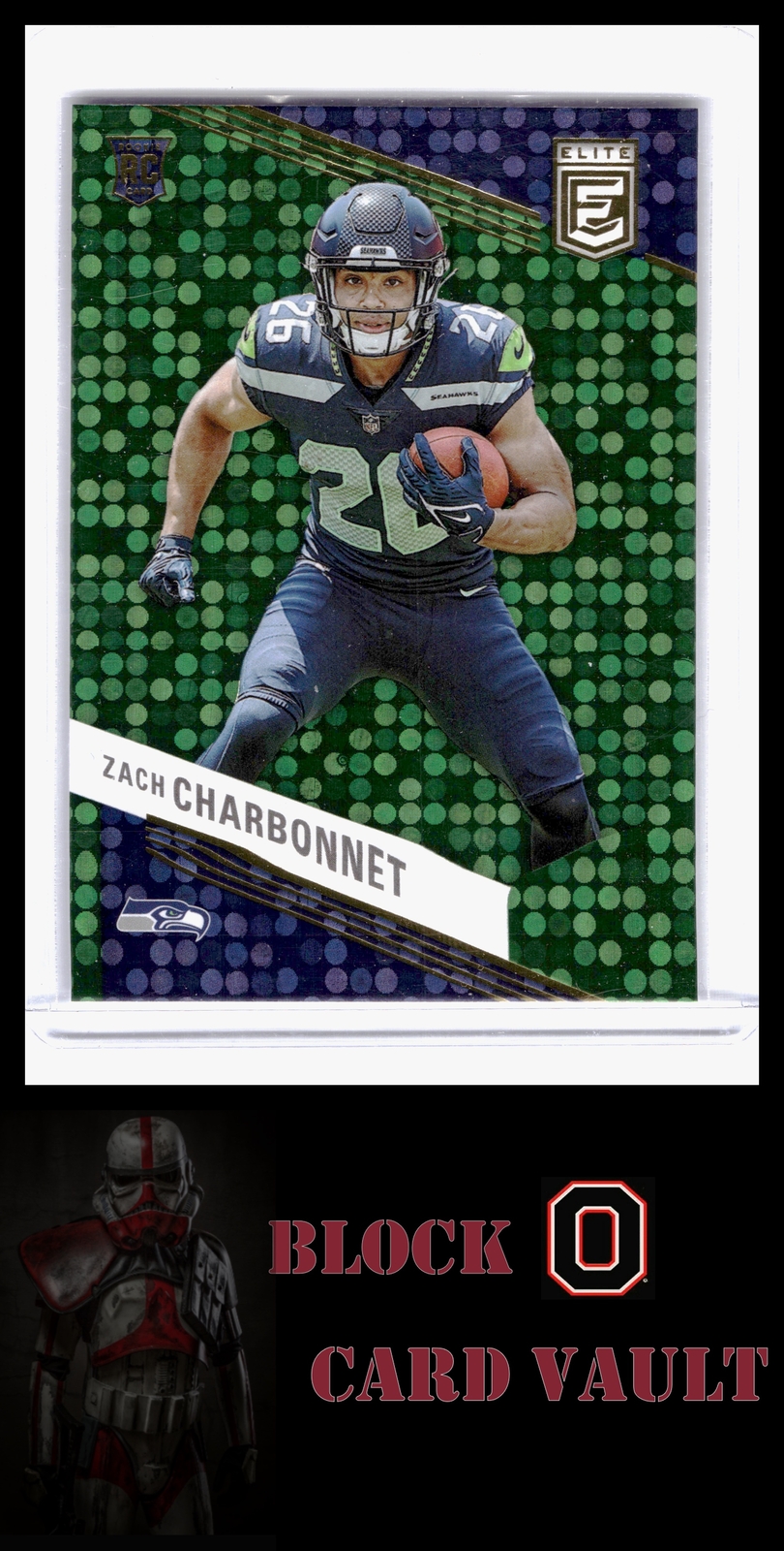 2023 Donruss Elite #199 Zach Charbonnet Green Disco