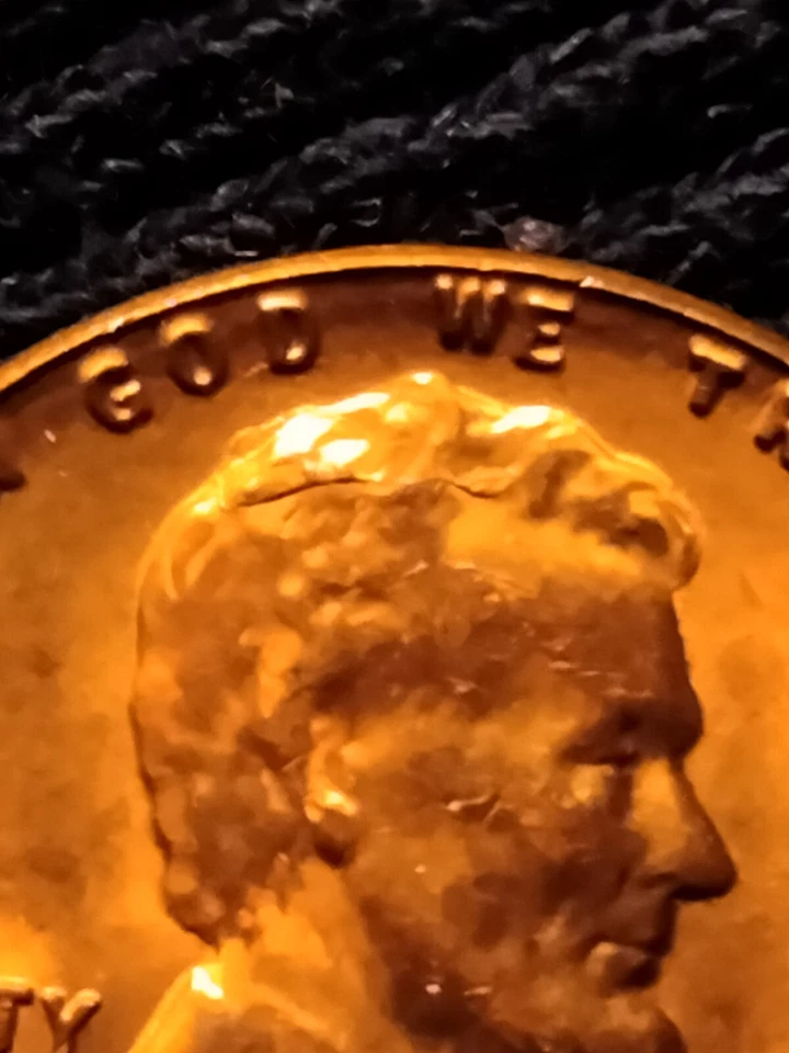 1956 P Lincoln Wheat Cent Retained Die Break Error - Image 3 of 4