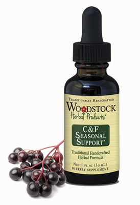 Woodstock Herbal Products C & F (Cold & Flu) Seasonal Support ~ 1 oz Organic