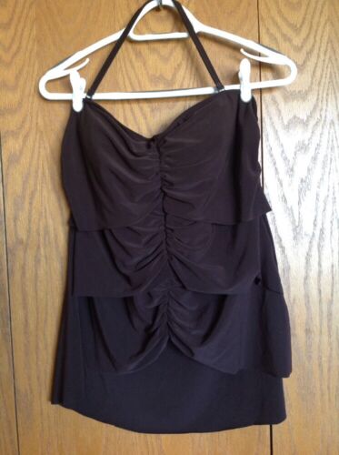 Women's Dark Chocolate Brown Tankini Top - Size 14 | eBay
