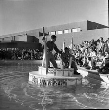 Jerry Lewis floating Birthday cake Las Vegas Sands Casino 1950's Camera Negative